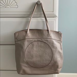 Coach taupe purse